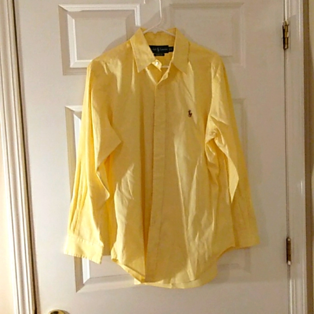 Ralph Lauren Yellow Oxford Button Up Shirt Med.